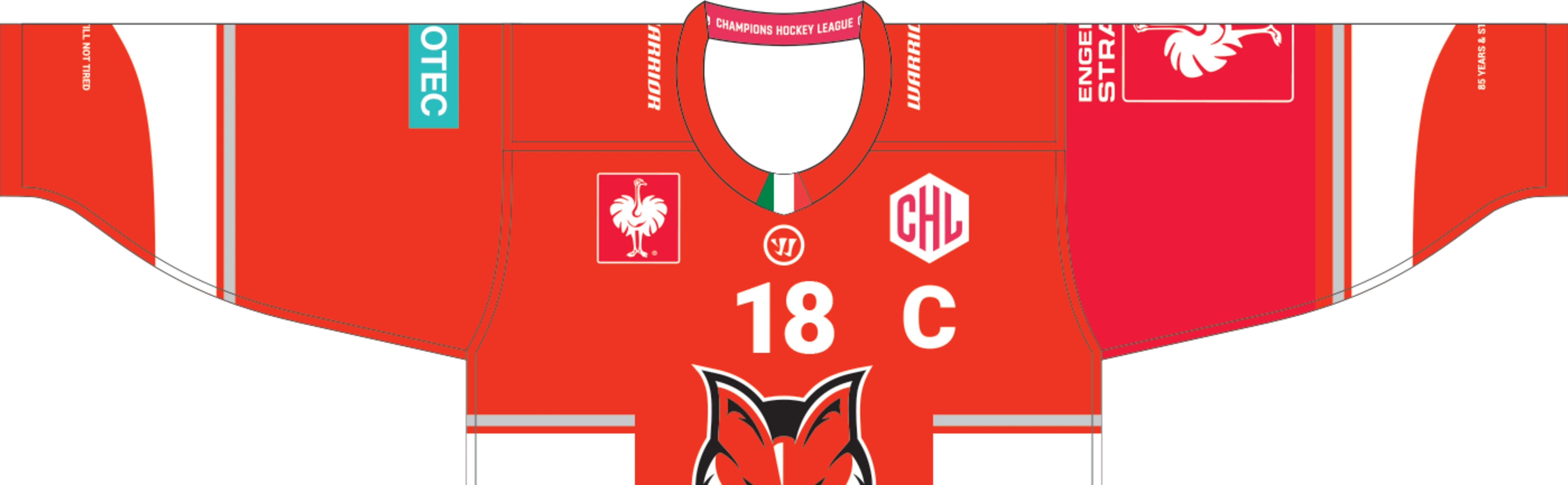 Sizechart Jersey - Champions Hockey League Shop powered by Warrior