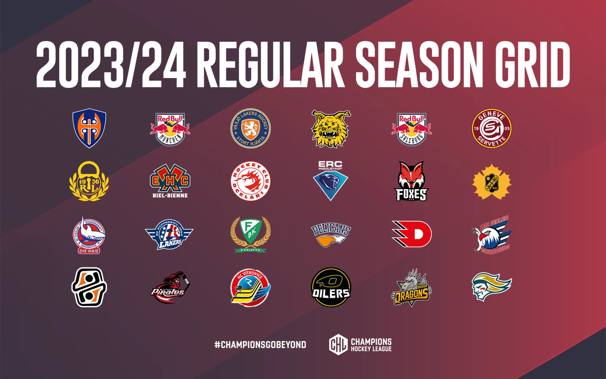 2023/24 CHL Draw All the Matchups and Regular Season Grid